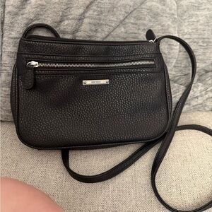 Nine West Textured Black Crossbody Bag